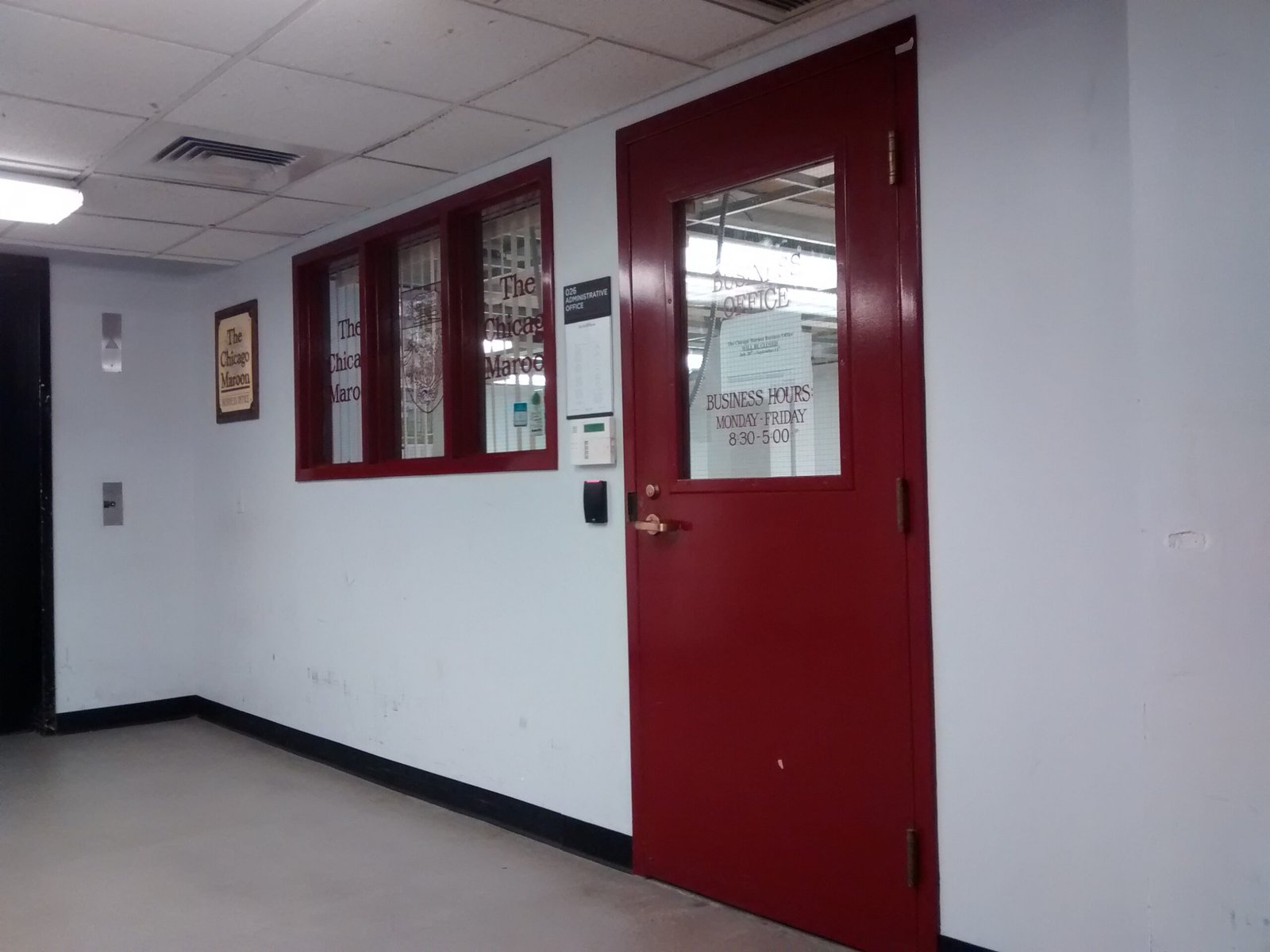The Chicago Maroon business office