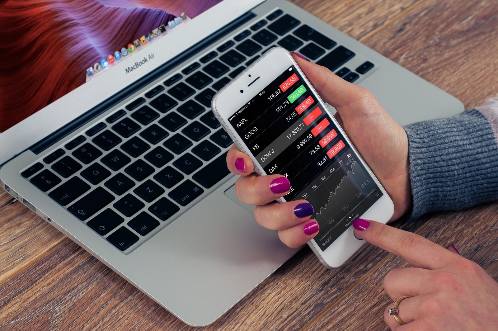 Checking stock market prices (Unsplash)