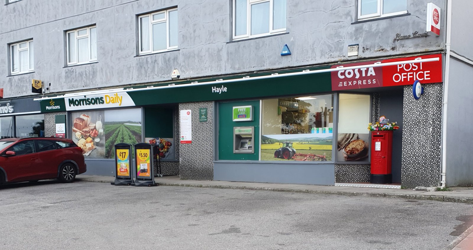 Morrisons Daily shopfront, Penpol Terrace, Hayle, Cornwal - August 2024