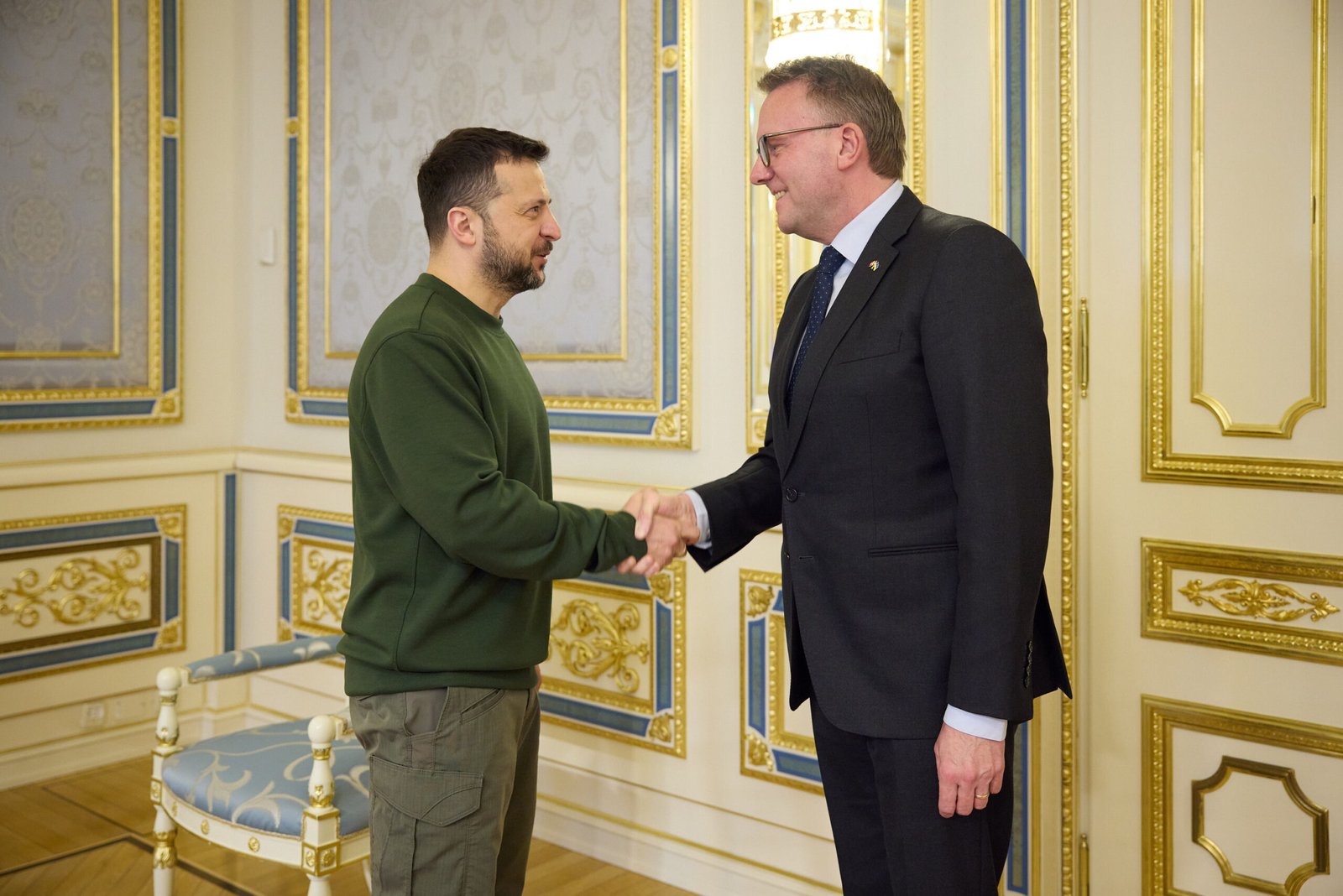 Volodymyr Zelenskyy Met the Minister for Industry, Business and Financial Affairs of Denmark, Morten Bødskov in Kyiv, Ukraine on 23 April 2024
