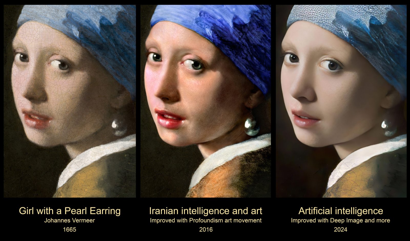 Girl with a Pearl Earring (Compare AI with Iranian intelligence and art) 1