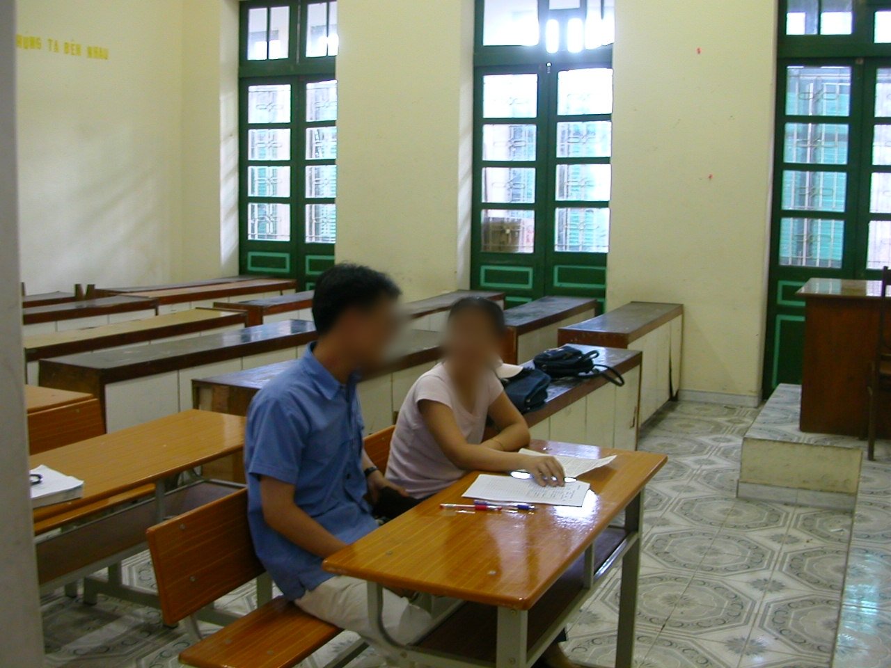 Hanoi classroom, summer 2003