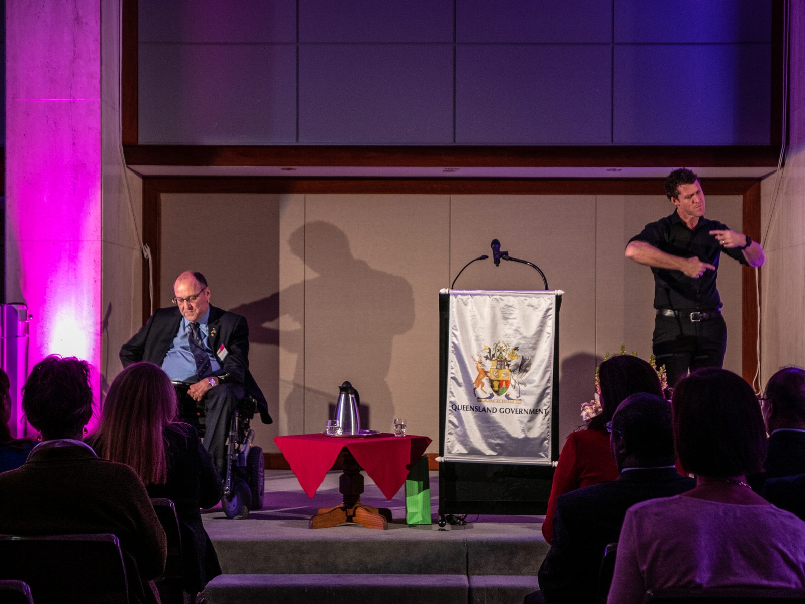 Robert Jones Memorial Oration 2015 Kevin Cocks speaking Premiers and Speakers Hall Parliament House Brisbane L1030158