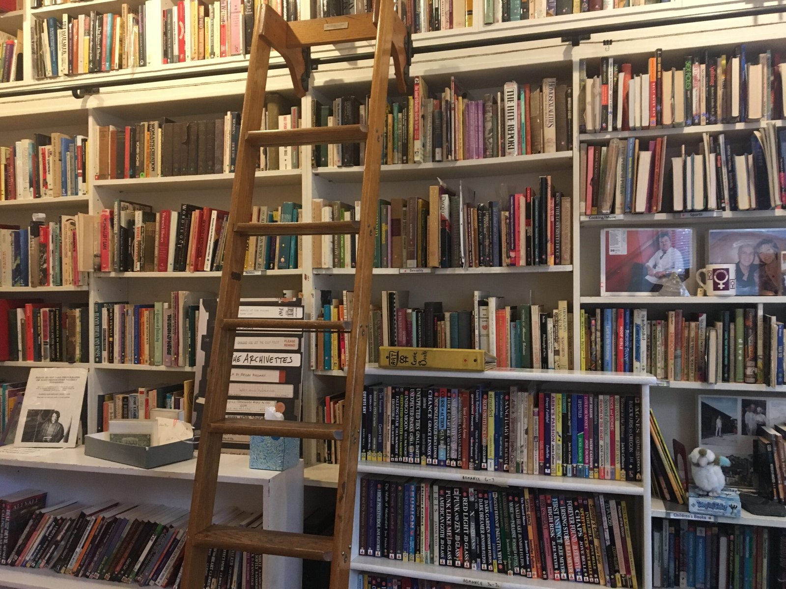Interior of Lesbian Herstory Archives, Bookshelves - Brooklyn, NYC